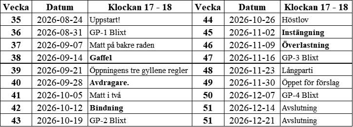 Höstplanering
